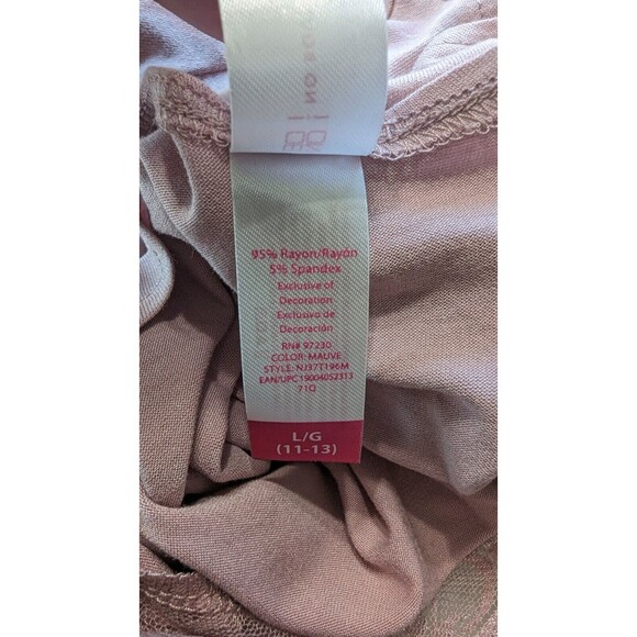 Nobo No Boundaries Knit Lace Trim Top Juniors L (11-13) Short Sleeve Dusty Rose - Picture 7 of 8